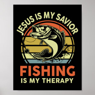 Jesus Made Me Fisher Of Man Christian Funny Byss F Poster