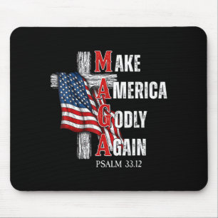 Jesus Make America Godly Again American Patriot Ch Mouse Mat