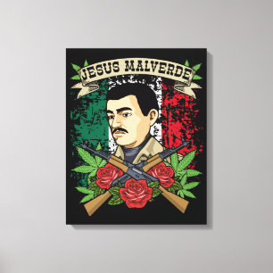Jesus Malverde Gift Women & Men Jesus Malverde Canvas Print