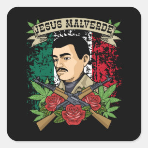 Jesus Malverde Gift Women & Men Jesus Malverde Square Sticker