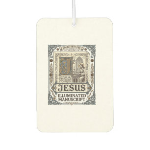 Jesus Manuscript Jesus Christian Faith Vintage Car Air Freshener