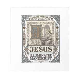 Jesus Manuscript Jesus Christian Faith Vintage Notepad