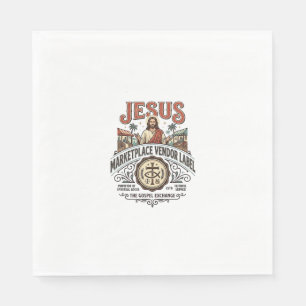 Jesus Marketplace Vendor Label Jesus Marketplace V Napkin