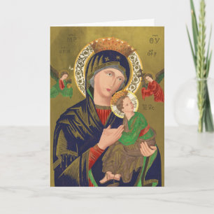 Jesus, Mary and Angels Vintage Christmas Holiday Card