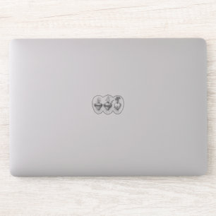 Jesus Mary and Joseph Hearts Vinyl Decal Sticker