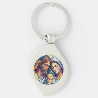 Jesus Mary and Joseph Key Ring