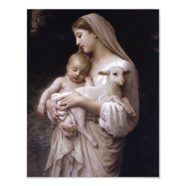JESUS, MARY AND THE LAMB. PHOTO PRINT (Front)