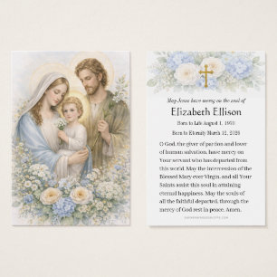 Jesus Mary Joseph Memorial Keepsake