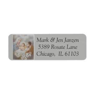 Jesus Mary Joseph Nativity Manger Flowers