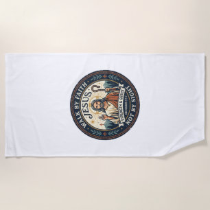 Jesus Matcha Cafe Trend Shirt Christian Graphic_1 Beach Towel