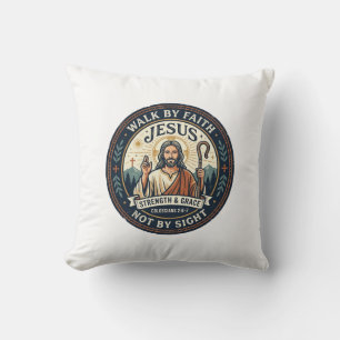 Jesus Matcha Cafe Trend Shirt Christian Graphic_1 Cushion