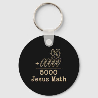 Jesus Math 2 Fishes 5 Breads Feeds The 5000 Bible Key Ring