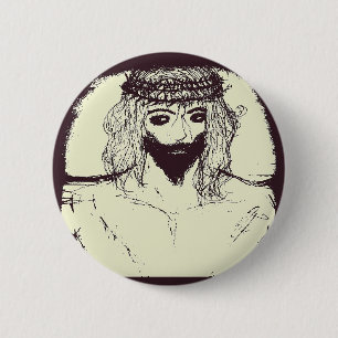 Jesus may save Gloria or maybe not 6 Cm Round Badge