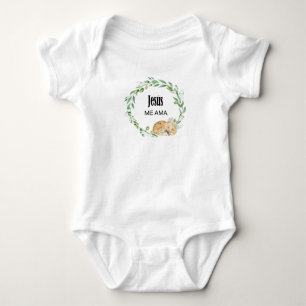 Jesus me ama, spanish bible verse baby bodysuit