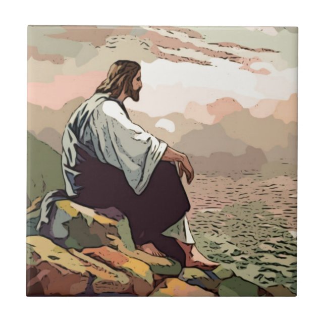Jesus Meek and Mild Tile (Front)