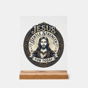 Jesus Memory Care Alzheimer Caregiver Shirt Christ Acrylic Sign
