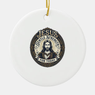 Jesus Memory Care Alzheimer Caregiver Shirt Christ Ceramic Tree Decoration