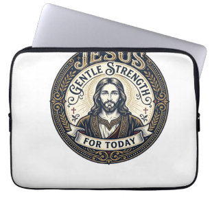 Jesus Memory Care Alzheimer Caregiver Shirt Christ Laptop Sleeve