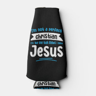 Jesus Men Women Kids Fun Christian Bible Faith Jes Bottle Cooler