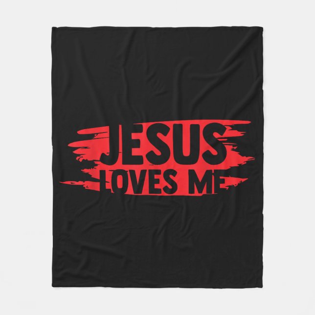 Jesus Men Women Kids Fun Christian Bible Faith Jes Fleece Blanket (Front)