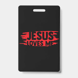 Jesus Men Women Kids Fun Christian Bible Faith Jes ID Badge