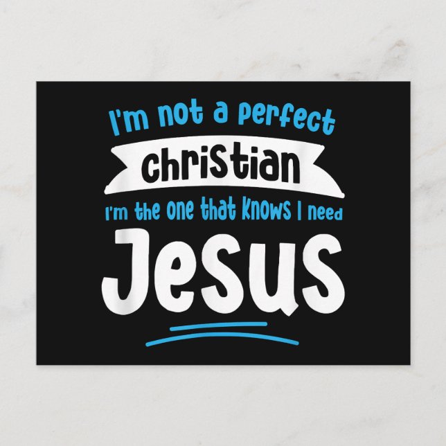 Jesus Men Women Kids Fun Christian Bible Faith Jes Postcard (Front)