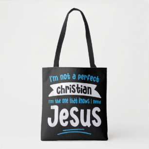 Jesus Men Women Kids Fun Christian Bible Faith Jes Tote Bag