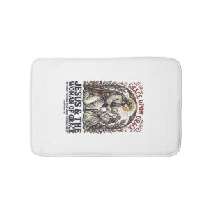 Jesus Menopause Midlife Women Encouragement Shirt  Bath Mat