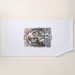 Jesus Menopause Midlife Women Encouragement Shirt  Beach Towel