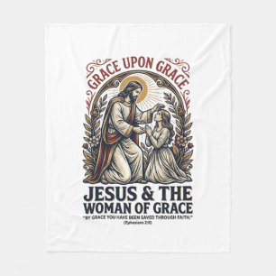 Jesus Menopause Midlife Women Encouragement Shirt  Fleece Blanket