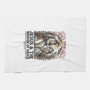 Jesus Menopause Midlife Women Encouragement Shirt  Tea Towel