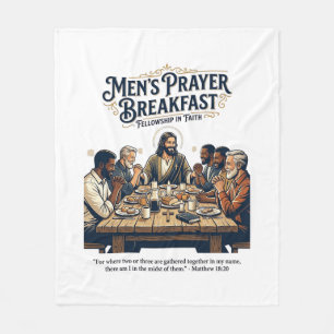 Jesus Mens Group Brotherhood Retreat T-Shirt Inspi Fleece Blanket