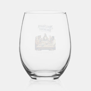 Jesus Mens Group Brotherhood Retreat T-Shirt Inspi Stemless Wine Glass