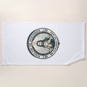 Jesus Mental Health Affirmations T-Shirt Inspirati Beach Towel