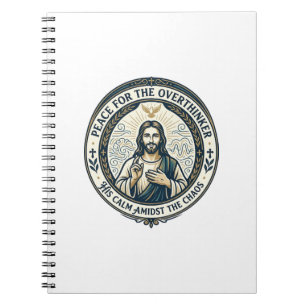 Jesus Mental Health Affirmations T-Shirt Inspirati Notebook