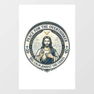 Jesus Mental Health Affirmations T-Shirt Inspirati Window Cling