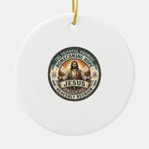 Jesus Military Spouse Waiting Wife T-Shirt Inspira Ceramic Tree Decoration