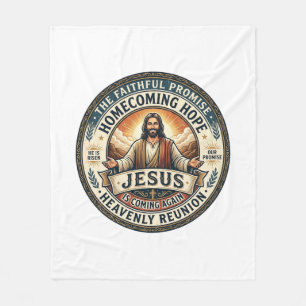 Jesus Military Spouse Waiting Wife T-Shirt Inspira Fleece Blanket