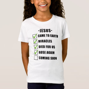 JESUS' Mission Checklist: Christian Faith Gospel  T-Shirt