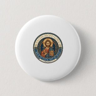 Jesus Monastic Contemplative Spirituality Graphic  6 Cm Round Badge