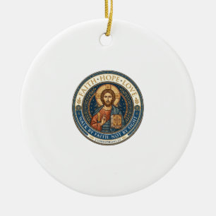Jesus Monastic Contemplative Spirituality Graphic Ceramic Tree Decoration