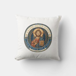Jesus Monastic Contemplative Spirituality Graphic  Cushion