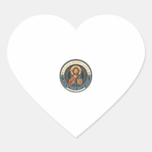 Jesus Monastic Contemplative Spirituality Graphic  Heart Sticker