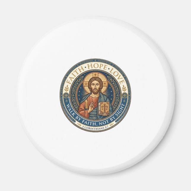 Jesus Monastic Contemplative Spirituality Graphic  Magnet (Front)
