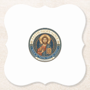 Jesus Monastic Contemplative Spirituality Graphic  Paper Coaster