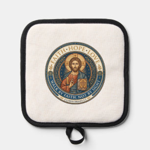Jesus Monastic Contemplative Spirituality Graphic  Pot Holder