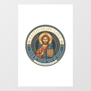 Jesus Monastic Contemplative Spirituality Graphic  Window Cling