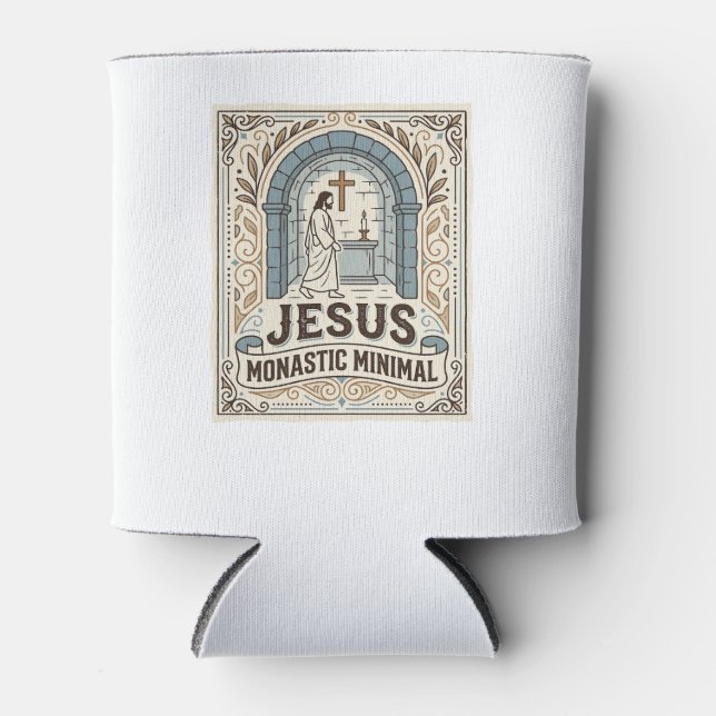 Jesus Monastic Minimal Jesus Monastic Minimal Chri Can Cooler (Front)