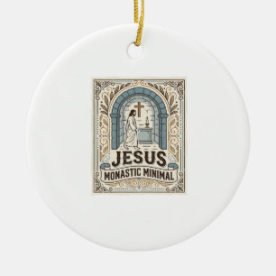 Jesus Monastic Minimal Jesus Monastic Minimal Chri Ceramic Tree Decoration