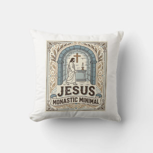 Jesus Monastic Minimal Jesus Monastic Minimal Chri Cushion